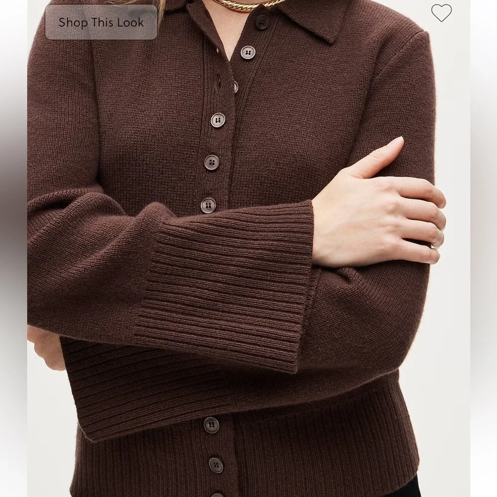 J crew deep chocolate Milano-stitch cinched-waist cardigan